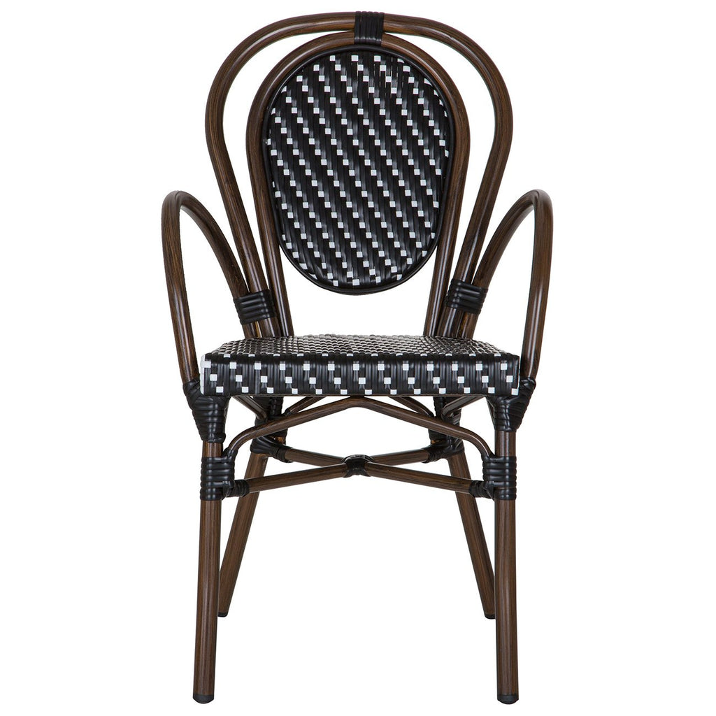 Black metal bistro discount chairs