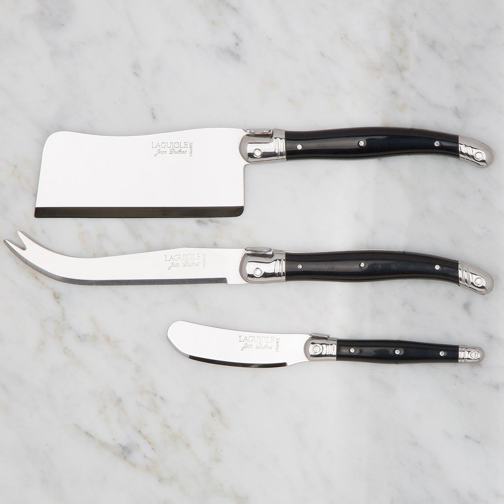 Jean Dubost Laguiole 3-Piece Cheese Knife Set - Gray