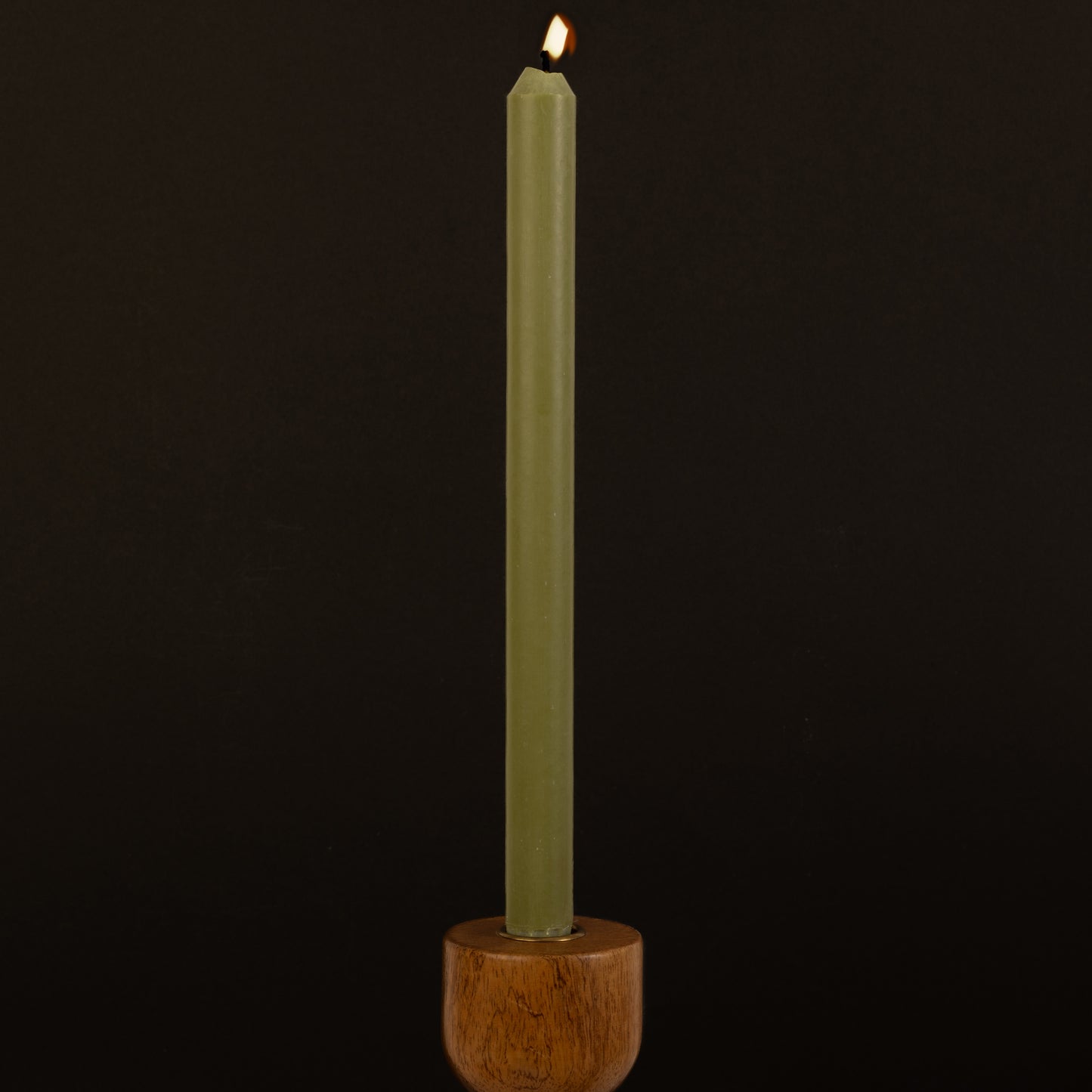 Moss Green Danish Eco-Friendly 100% Vegetable Wax Taper Candle (12")