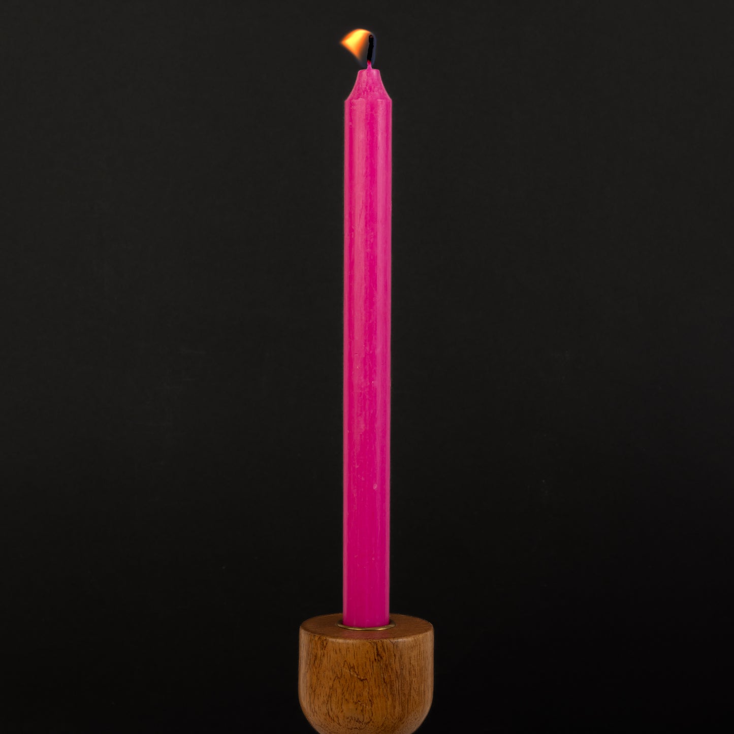 Hot Light Pink Danish Kiri Taper Candle (12")