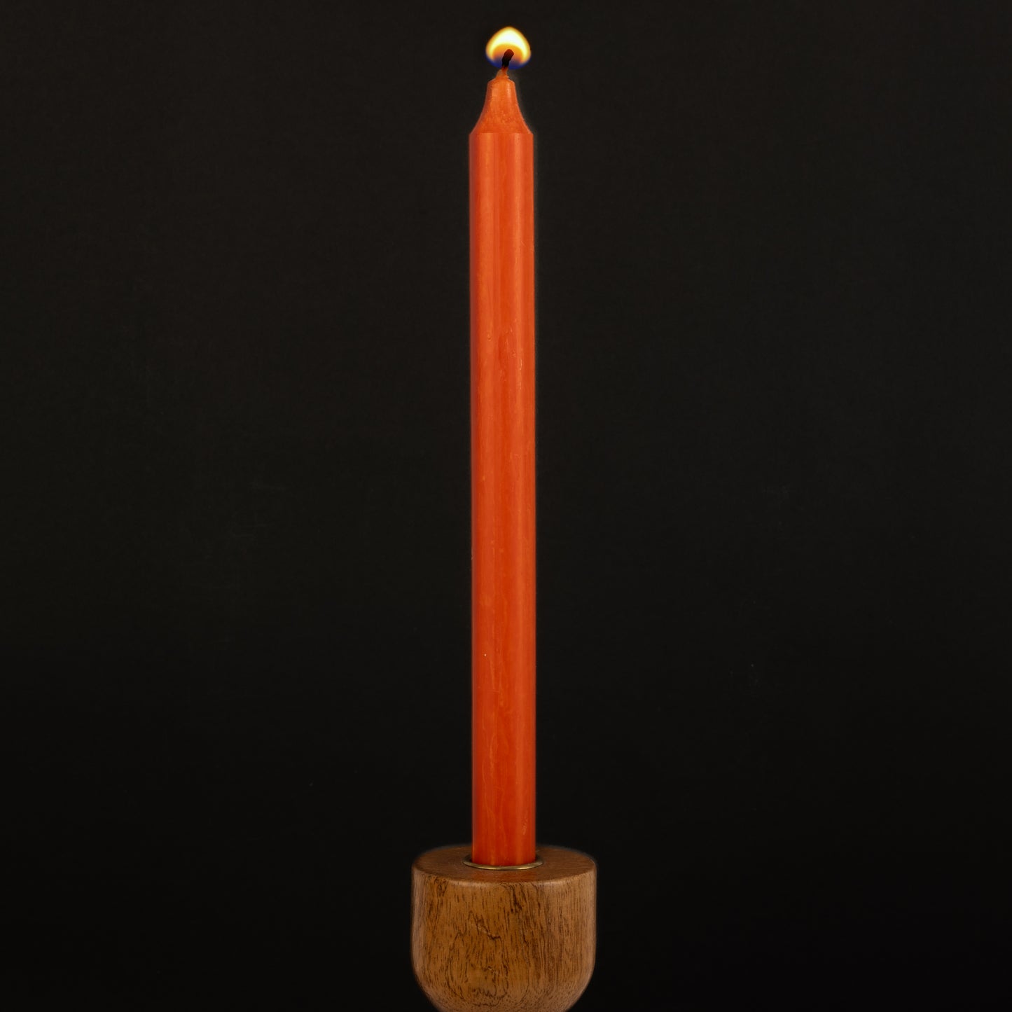 Dark Orange Danish Kiri Taper Candle (12")