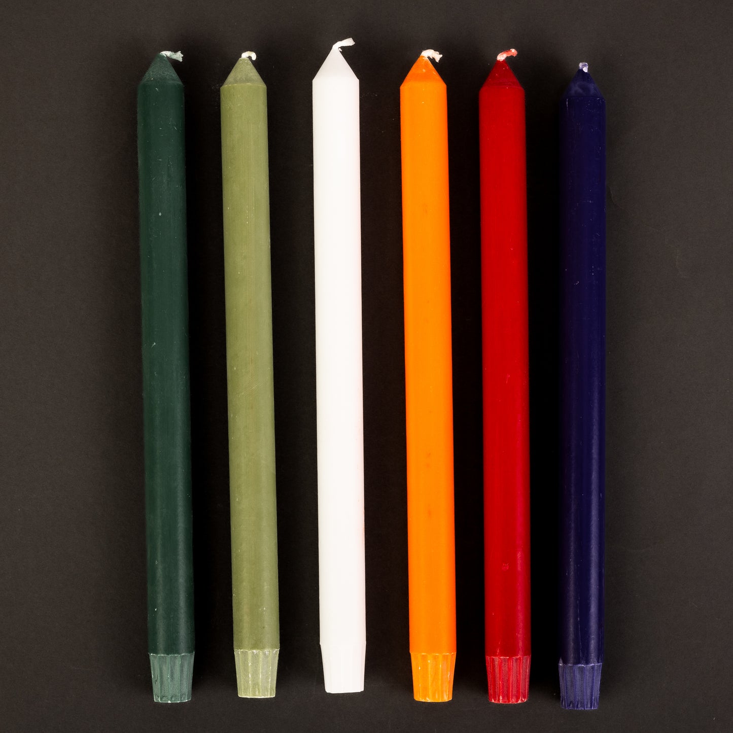 Dark Green Danish Eco-Friendly 100% Vegetable Wax Taper Candle (12")