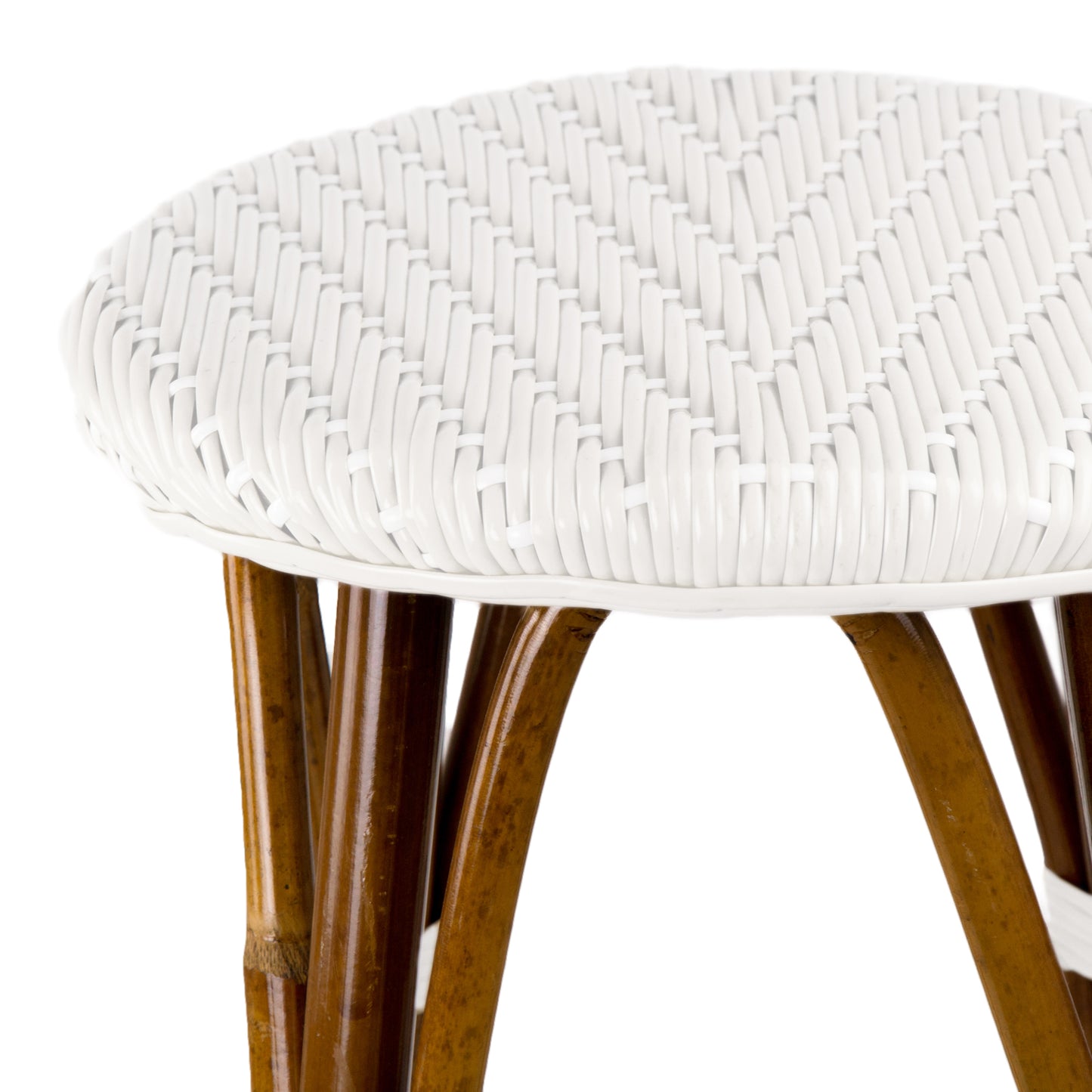 White Mediterranean Bistro Stool (26" h) (L)