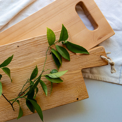 Handcrafted Rectangular Farmtable Reclaimed Wood Plank Charcuterie Serving Board (Long)