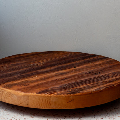 Reclaimed Wood Trivet Top Lazy Susan