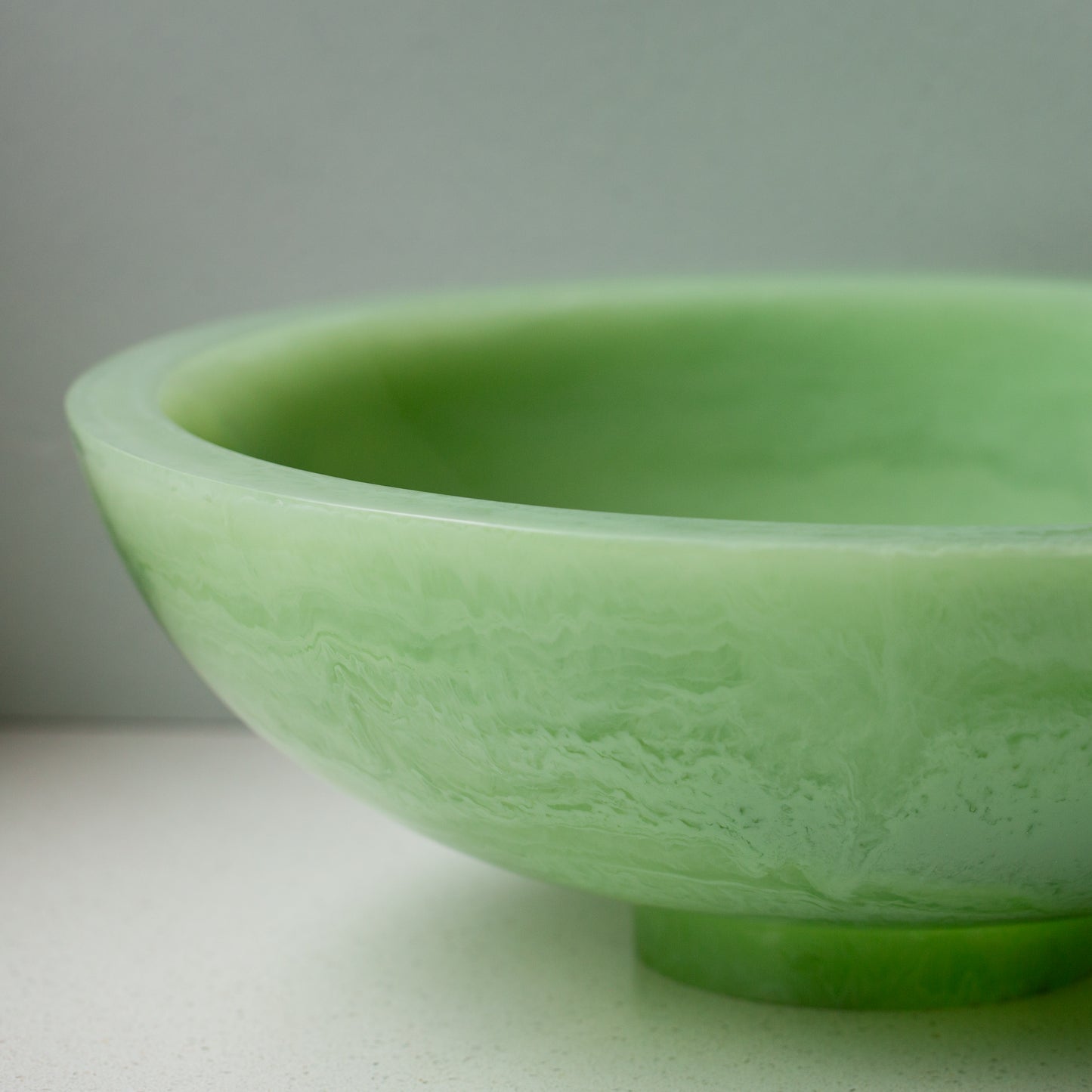 Large Celadon Sorrento Resin Serving Bowl