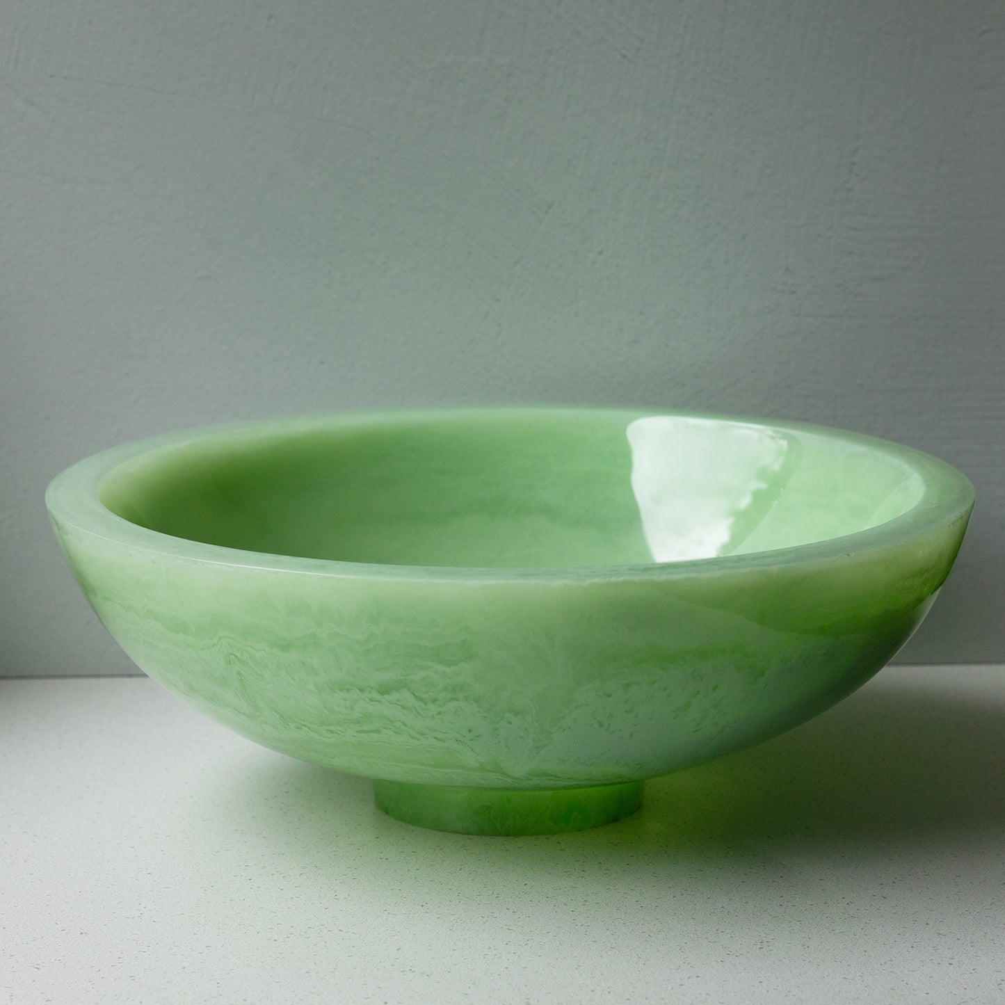 Large Celadon Sorrento Resin Serving Bowl