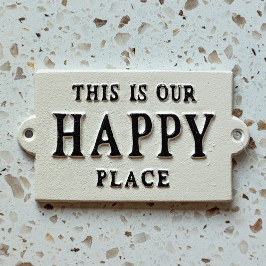 Happy Place Cast Iron Plaque