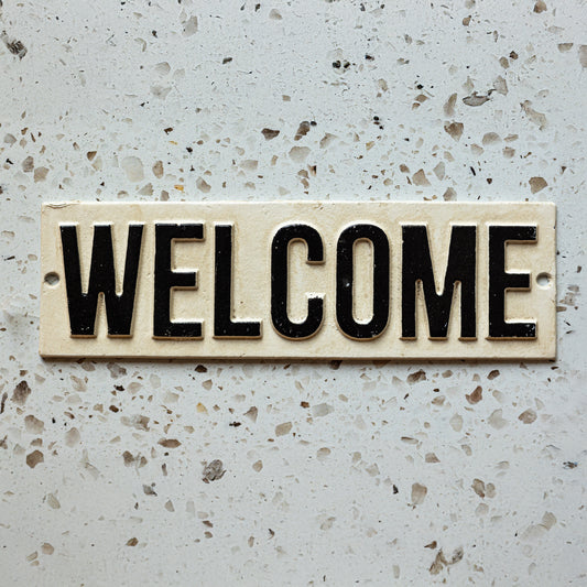 Welcome Cast Iron Plaque