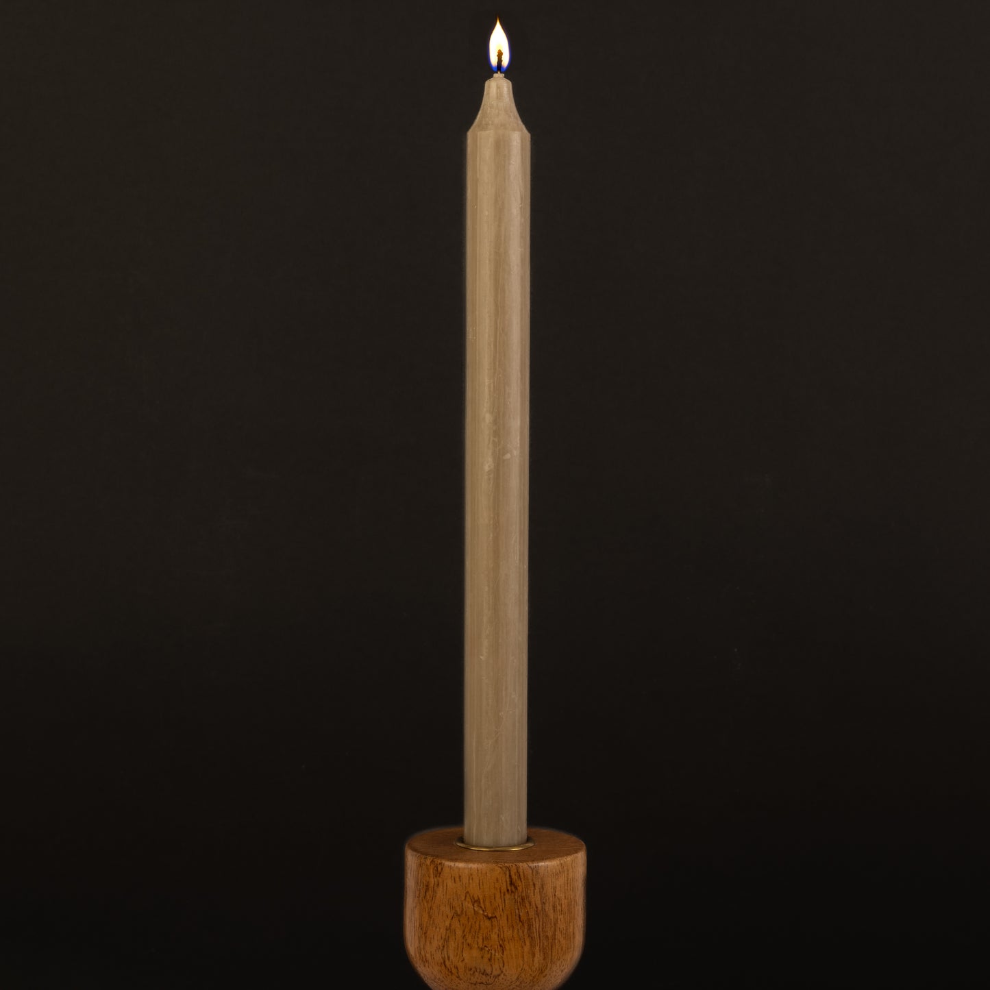 Dark Khaki Danish Kiri Taper Candle (12")