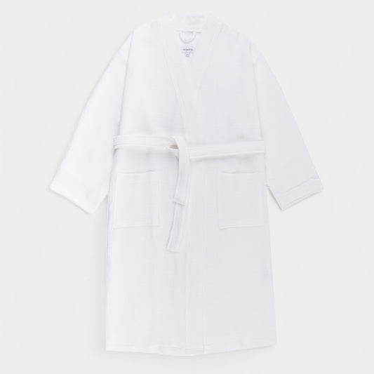 White Cotton Kimono Robe (L/XL)