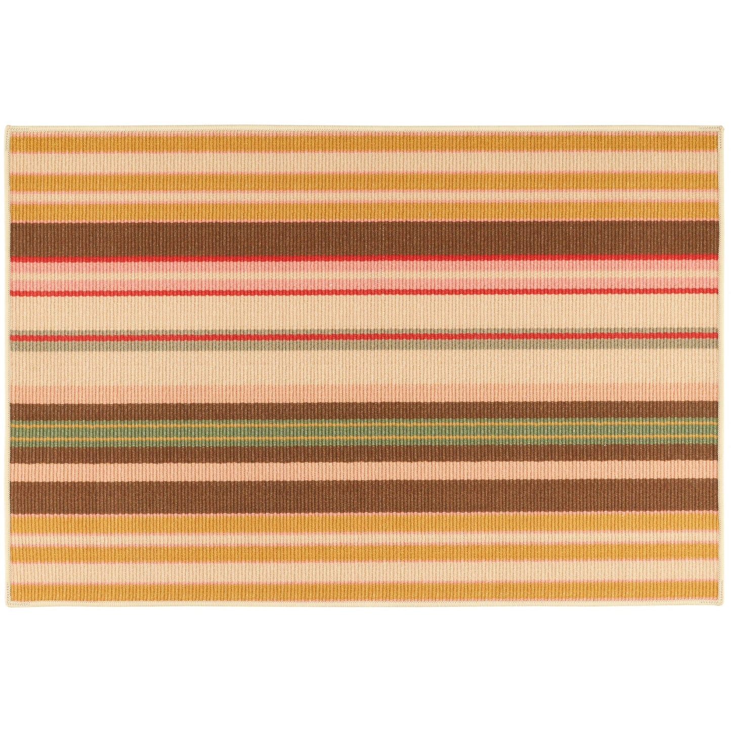 Dash and Albert Sienna Multi Stripe Machine Washable Rug (2'x3')