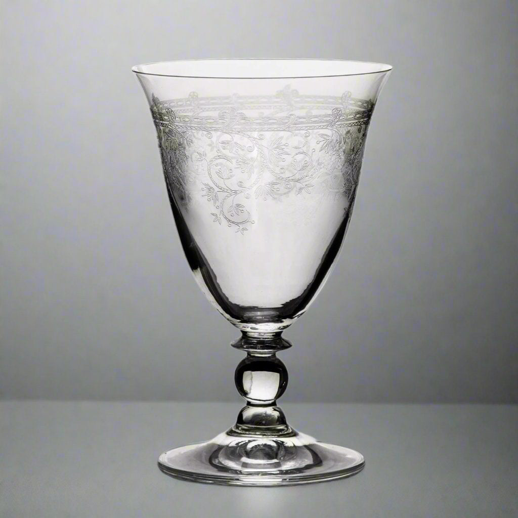 Etched Water Glass