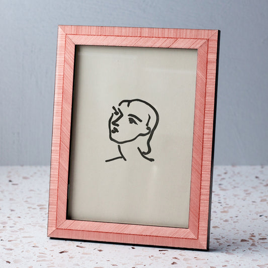 Pink Biante Handmade Marquetry Picture Frame (5x7")