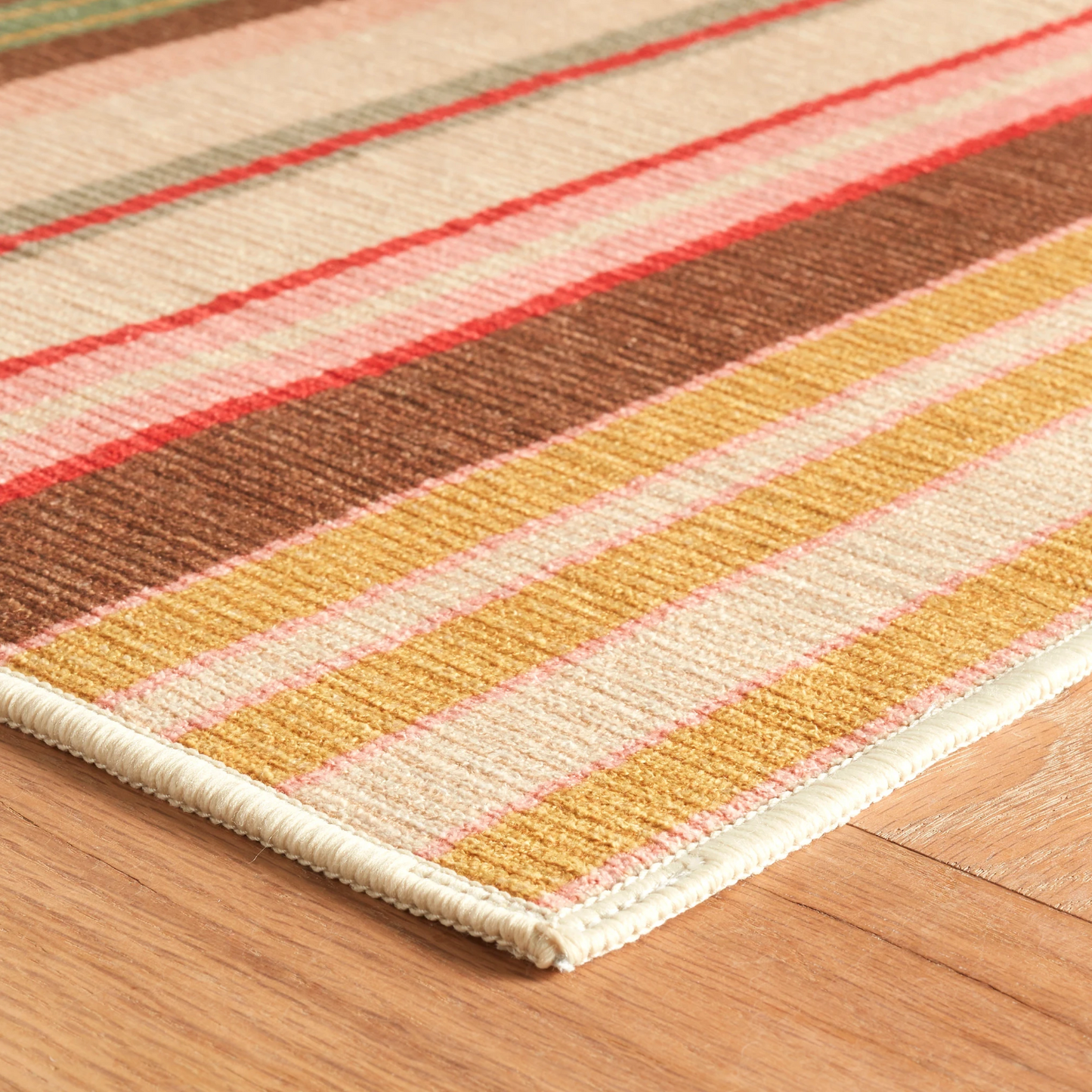 Dash and Albert Sienna Multi Stripe Machine Washable Rug (2'x3')