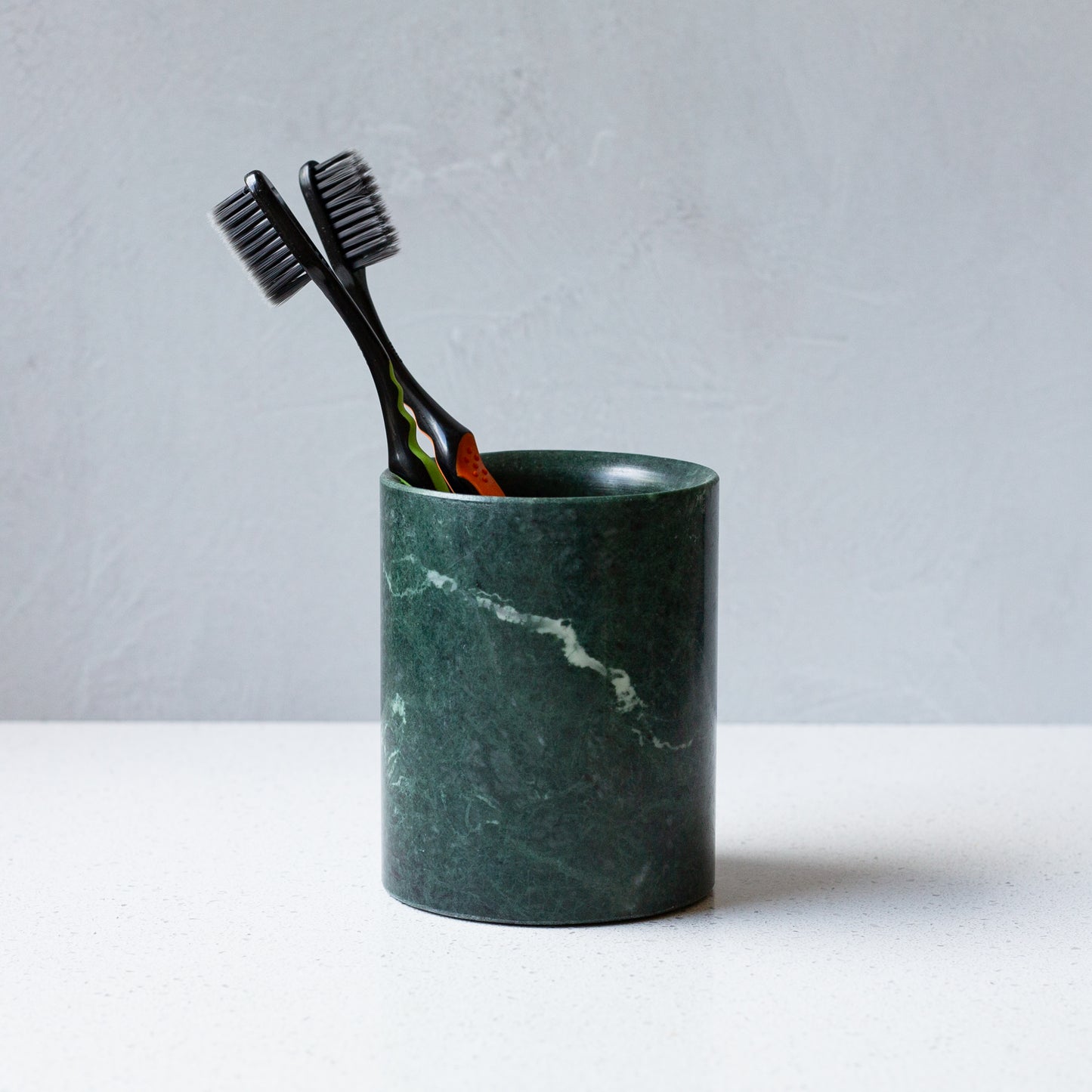 Green Marble Toothbrush Holder