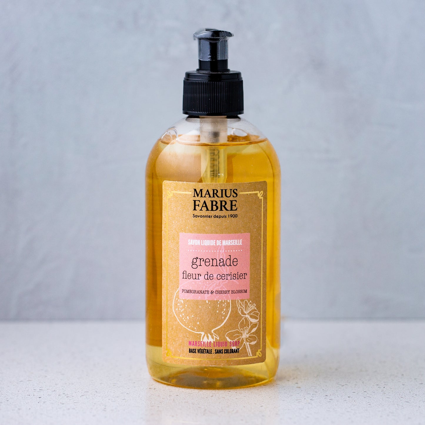 Marius Fabre Grenade / Cherry Blossom and Pomegranate Liquid Marseille Soap 14.1oz