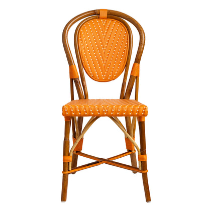 Orange and Cream Mediterranean Bistro Chair (L)