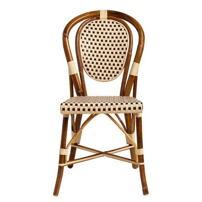 Cream and Brown Mediterranean Bistro Chair (E)