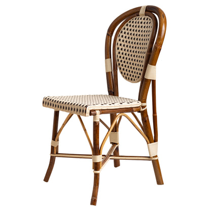 Cream and Brown Mediterranean Bistro Chair (E)