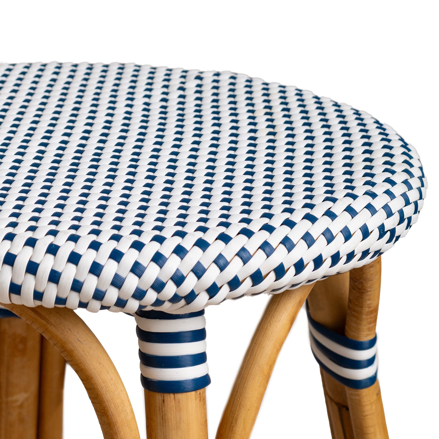 White & Navy Mediterranean Bistro Stool (26" h) (E)