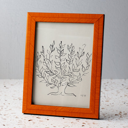 Orange Biante Handmade Marquetry Picture Frame (5x7")