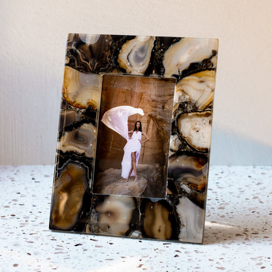 Bahia Agate Glass Picture Frame (4x6”)