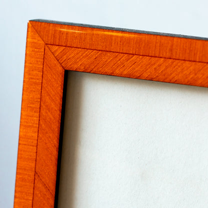 Orange Biante Handmade Marquetry Picture Frame (4x6")