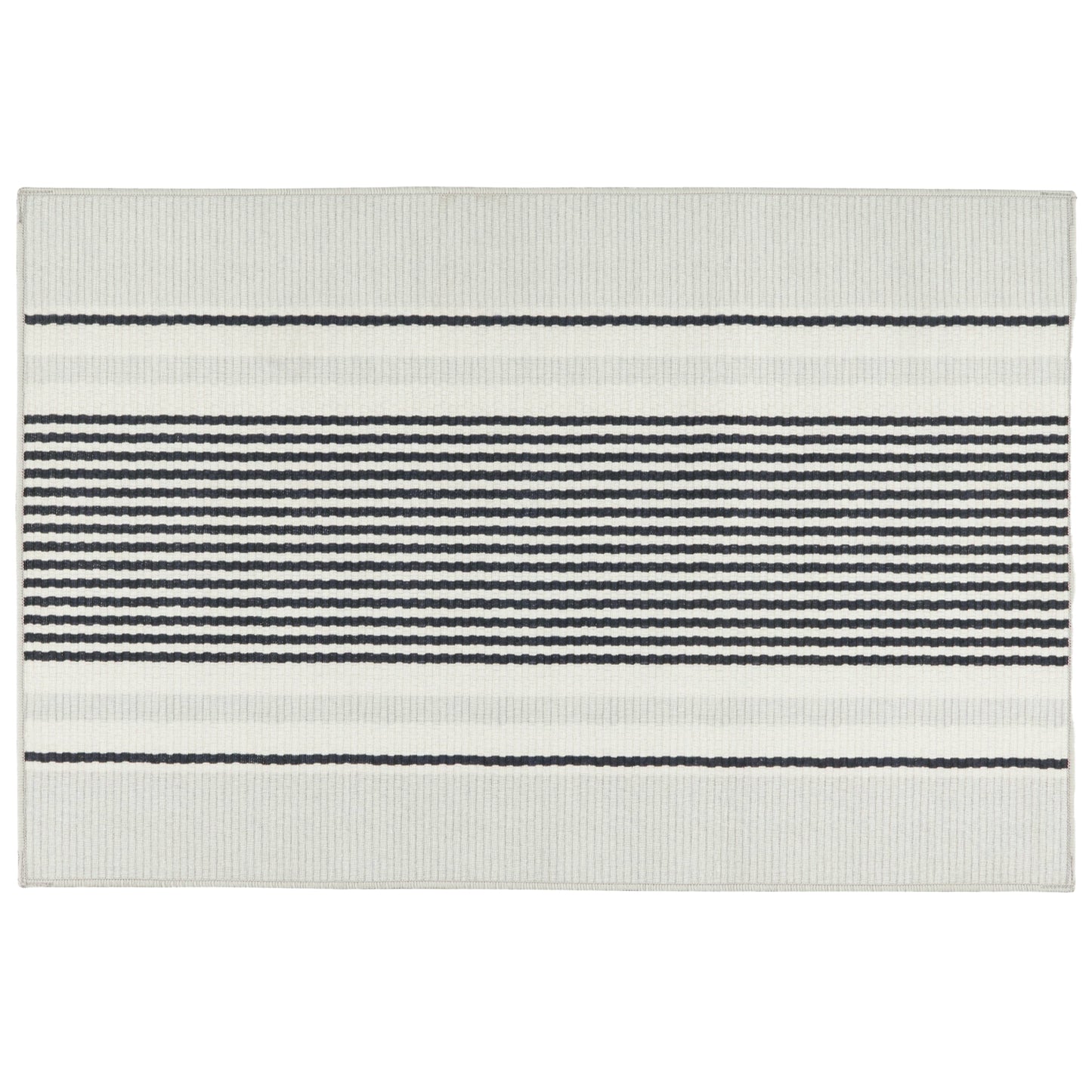 Dash and Albert Gunner Stripe Machine Washable Rug (2'x3')