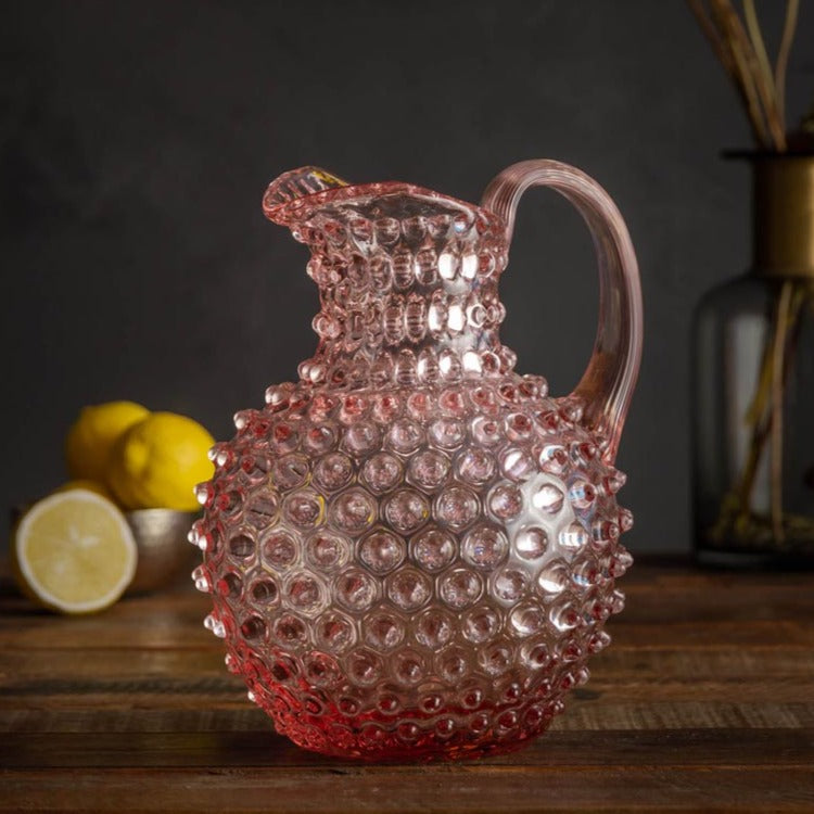 Pink Hobnail Pitcher (2L)