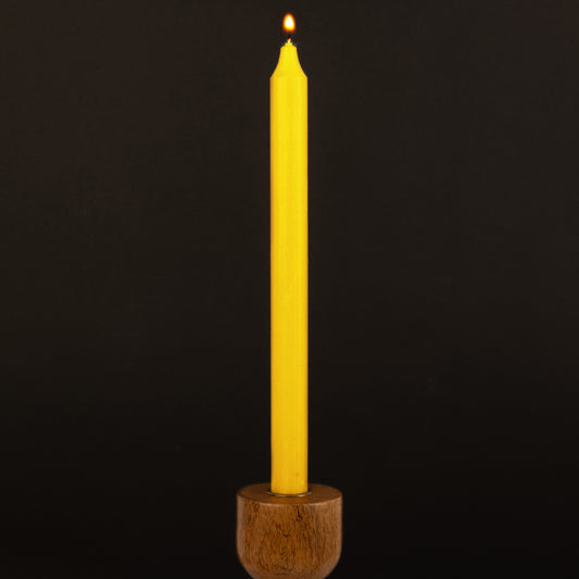 Lemon Yellow Danish Kiri Taper Candle (12")