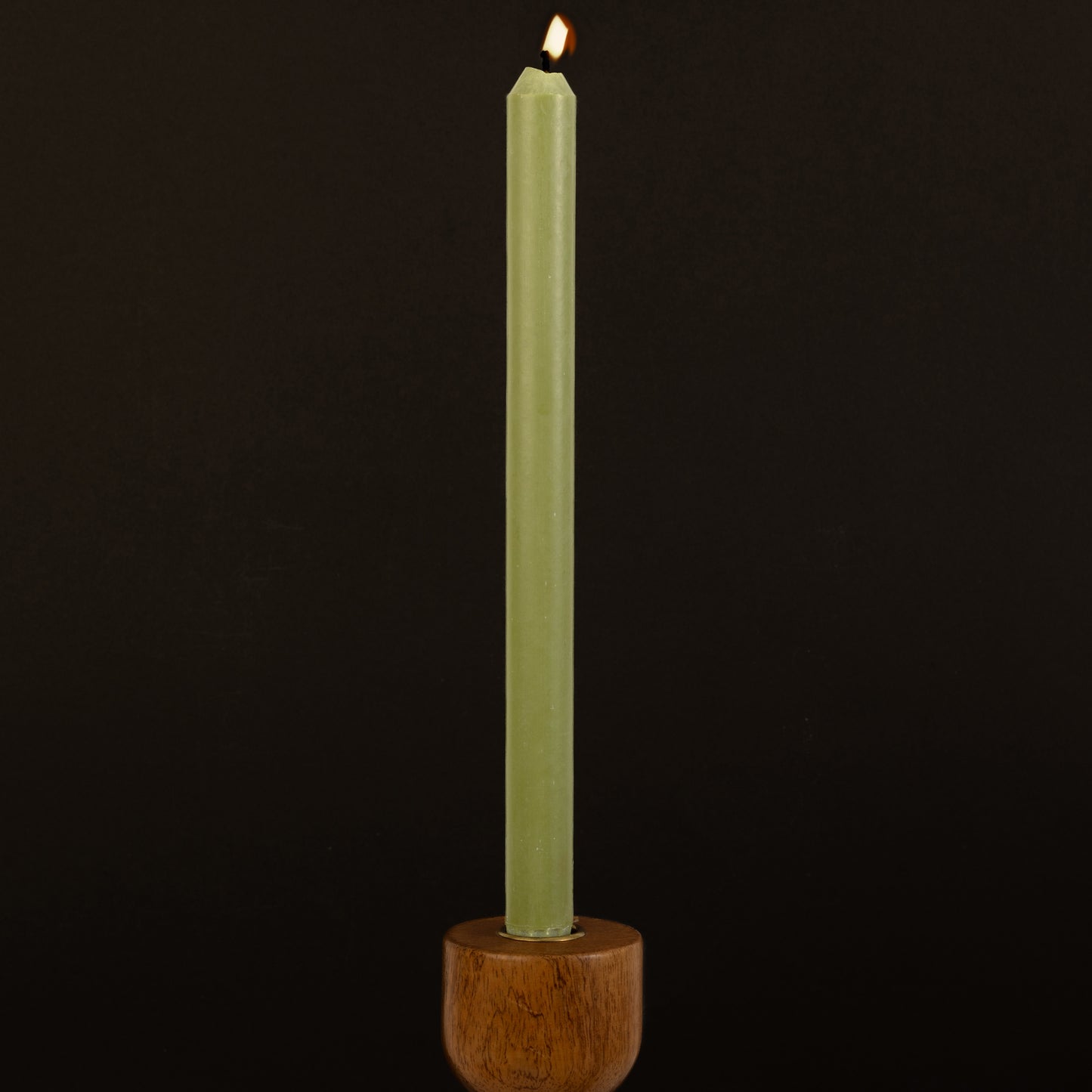 Light Green Danish Kiri Taper Candle (12")