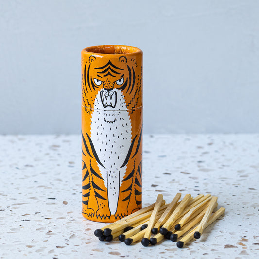 Tiger Cylinder Sustainable Matches with Pink Match Head