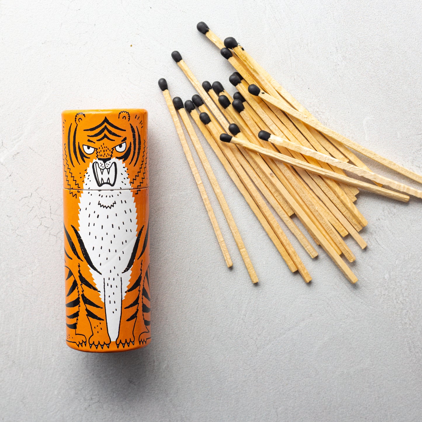 Tiger Cylinder Sustainable Matches with Pink Match Head