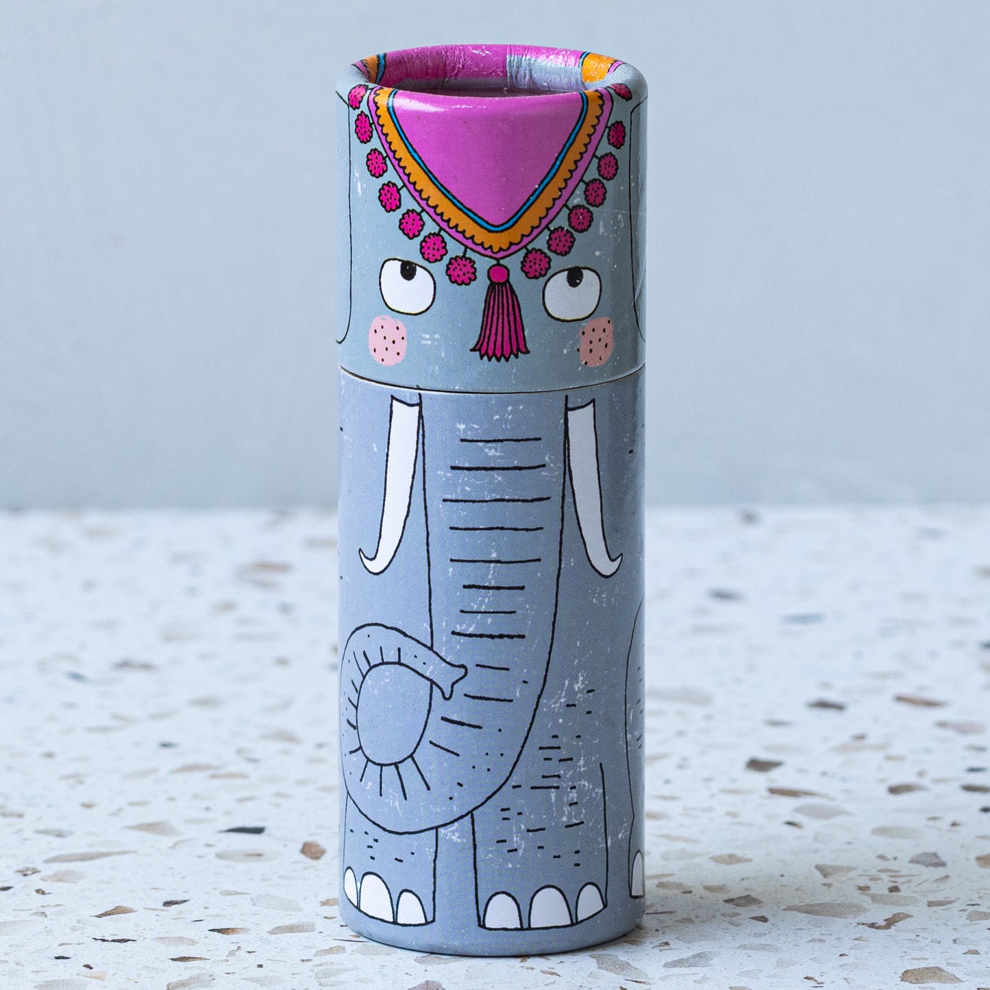 Elephant Cylinder Sustainable Matches with Pink Match Head