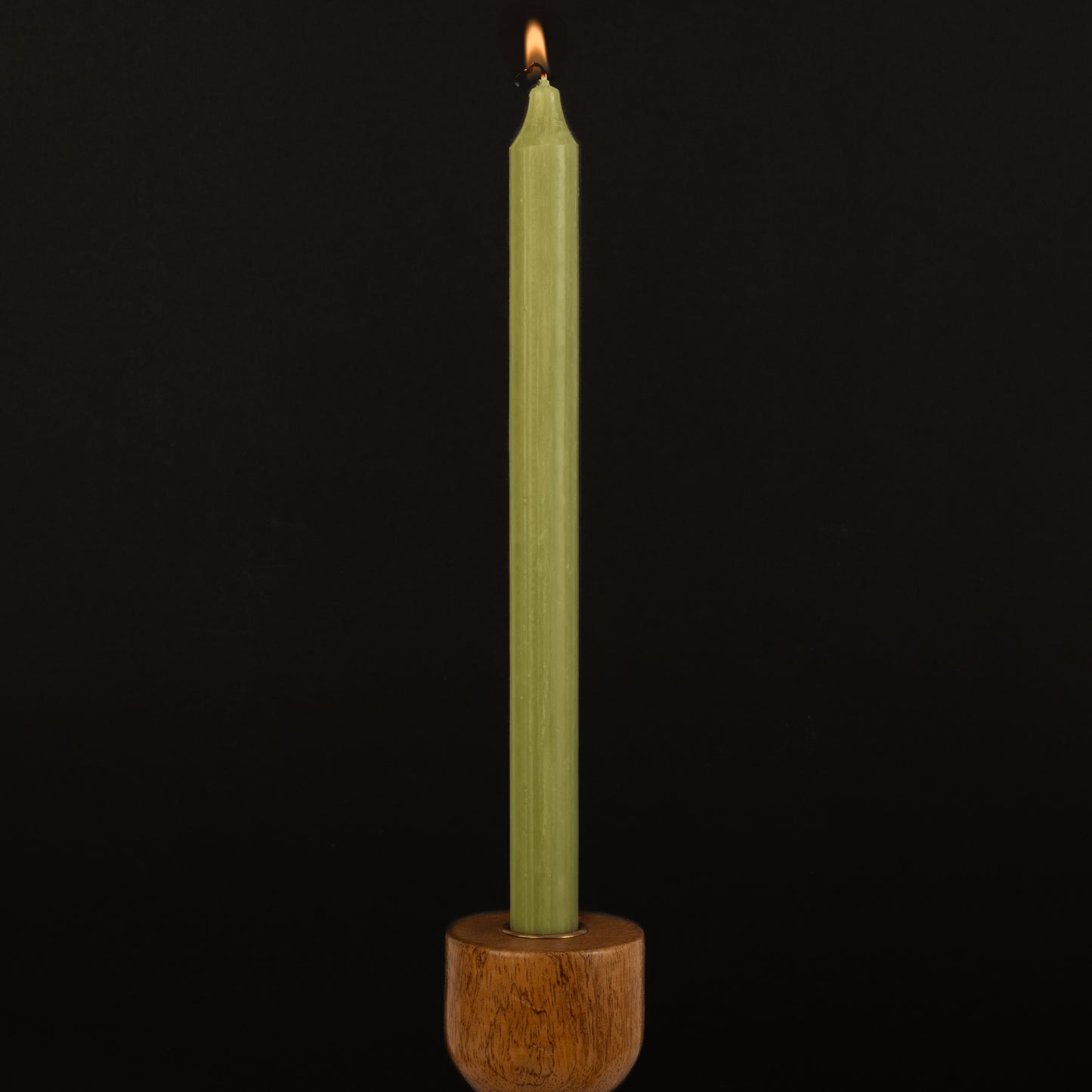 Olive Green Danish Kiri Taper Candle (12")