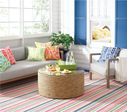 Dash and Albert Summer Stripe Handwoven Indoor / Outdoor Rug (2'x3')