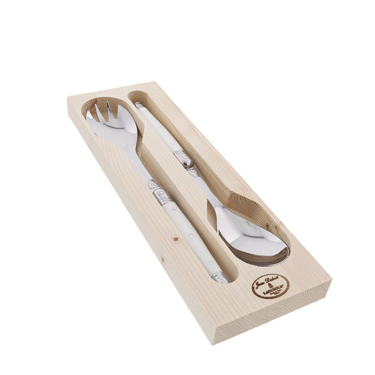 White Laguiole Salad Servers (2 Piece)