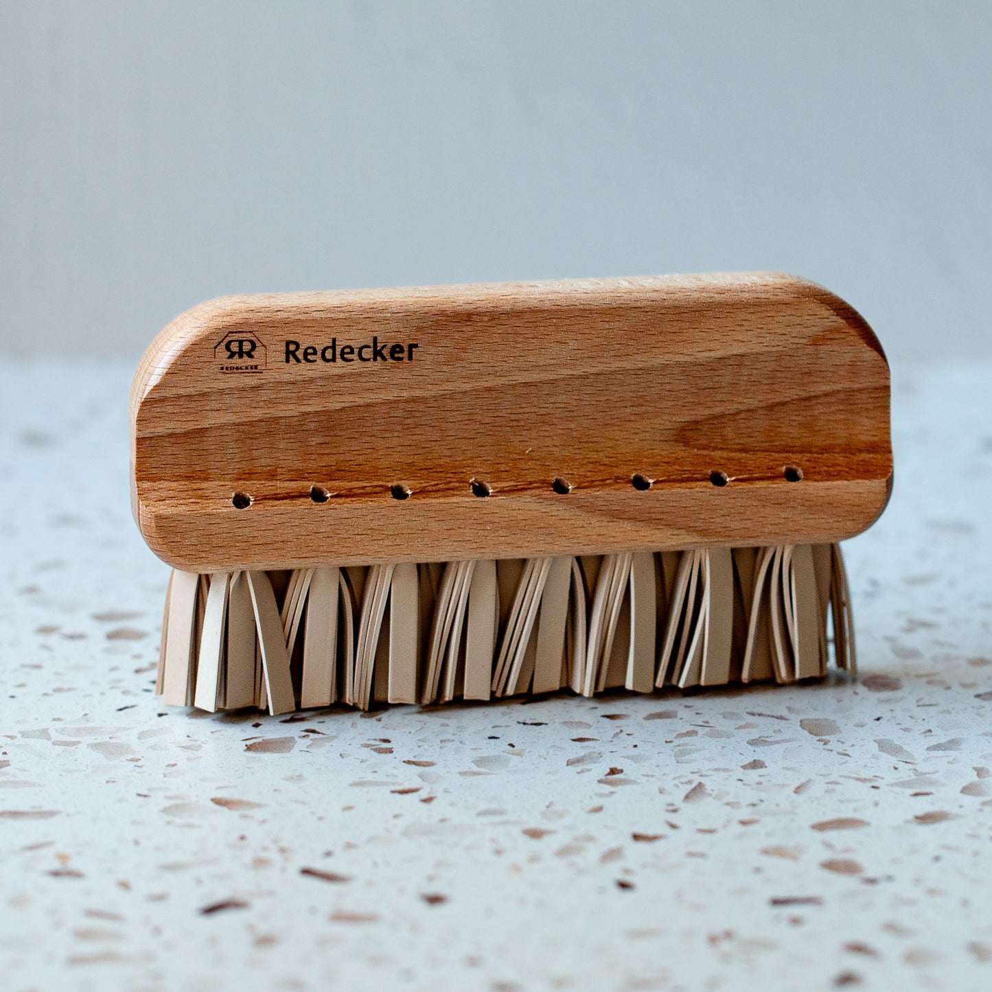 Redecker Oiled Beechwood Natural Lint Brush with Rubber Bristles