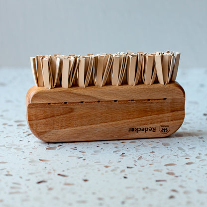 Redecker Oiled Beechwood Natural Lint Brush with Rubber Bristles