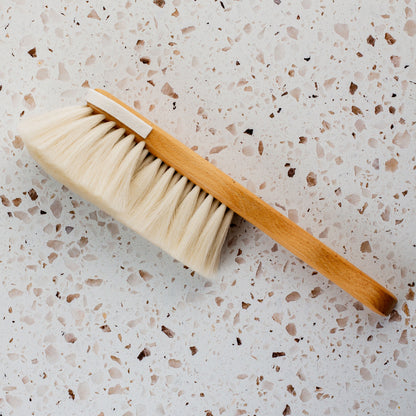 Redecker Waxed Beechwood Natural Goat Hair Dust Brush