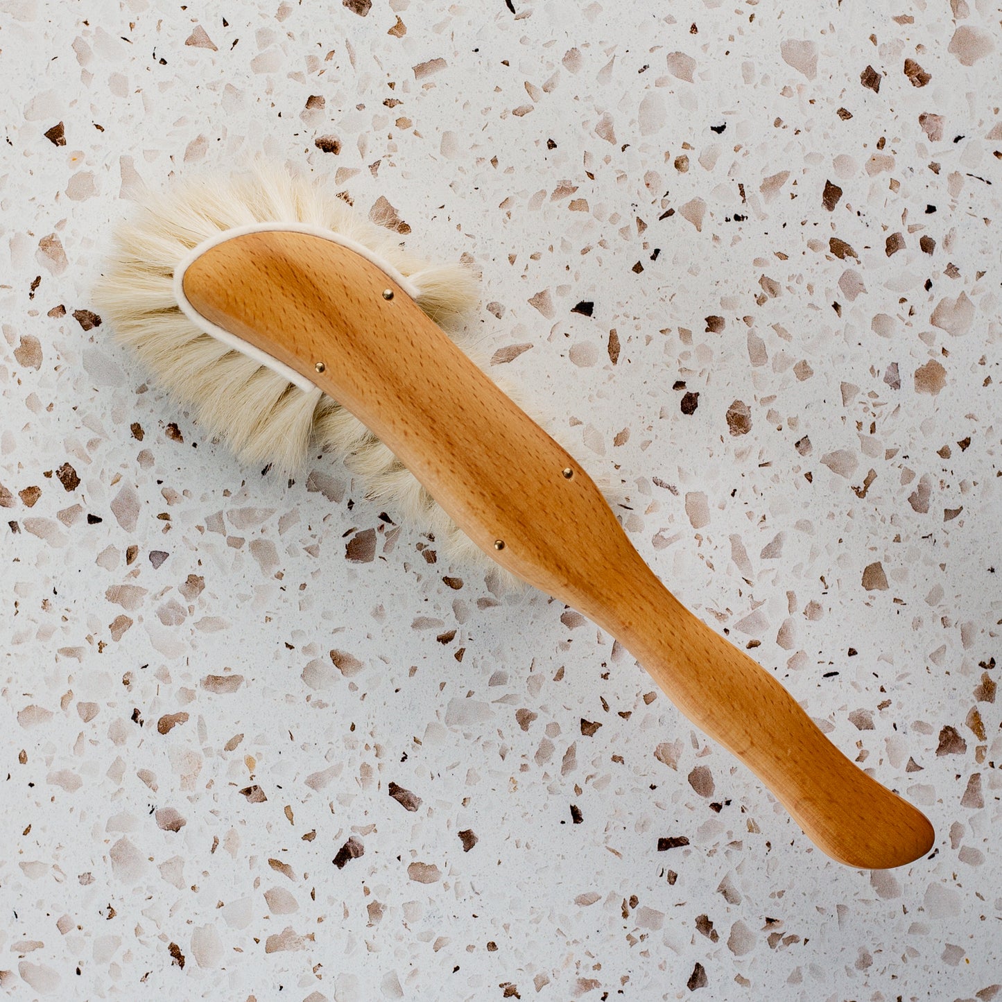 Redecker Waxed Beechwood Natural Goat Hair Dust Brush