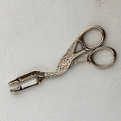 Art Nouveau Bird Sugar Tongs (Pewter-plated Brass)