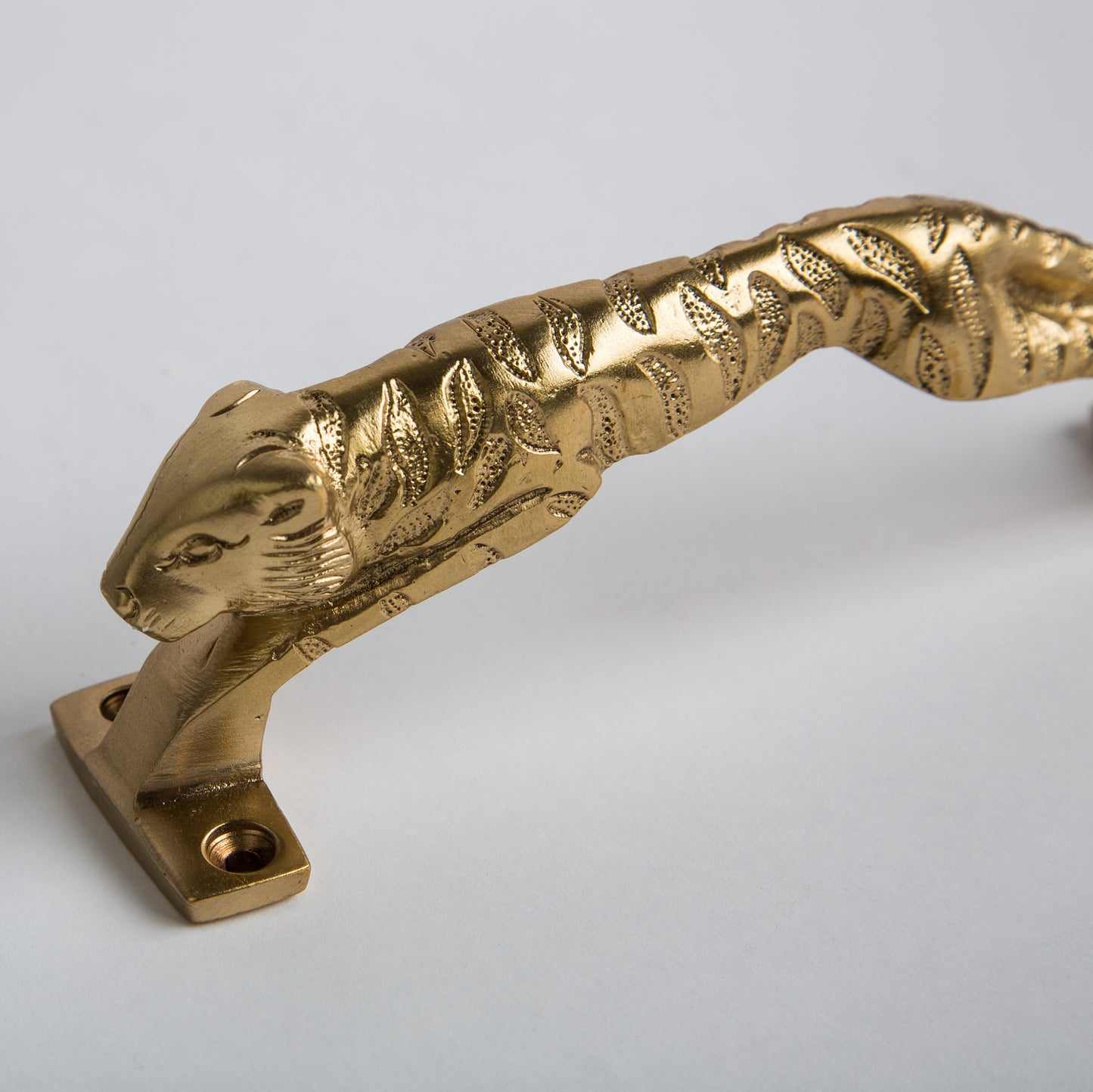 Large Brass Jaguar Door Handle