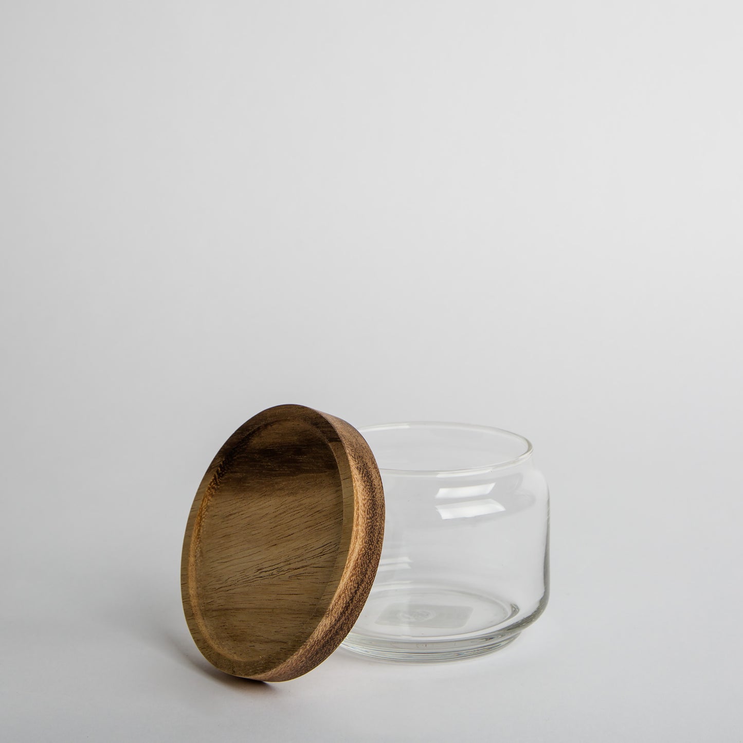 Glass Canister with Acacia Lid (Sm)