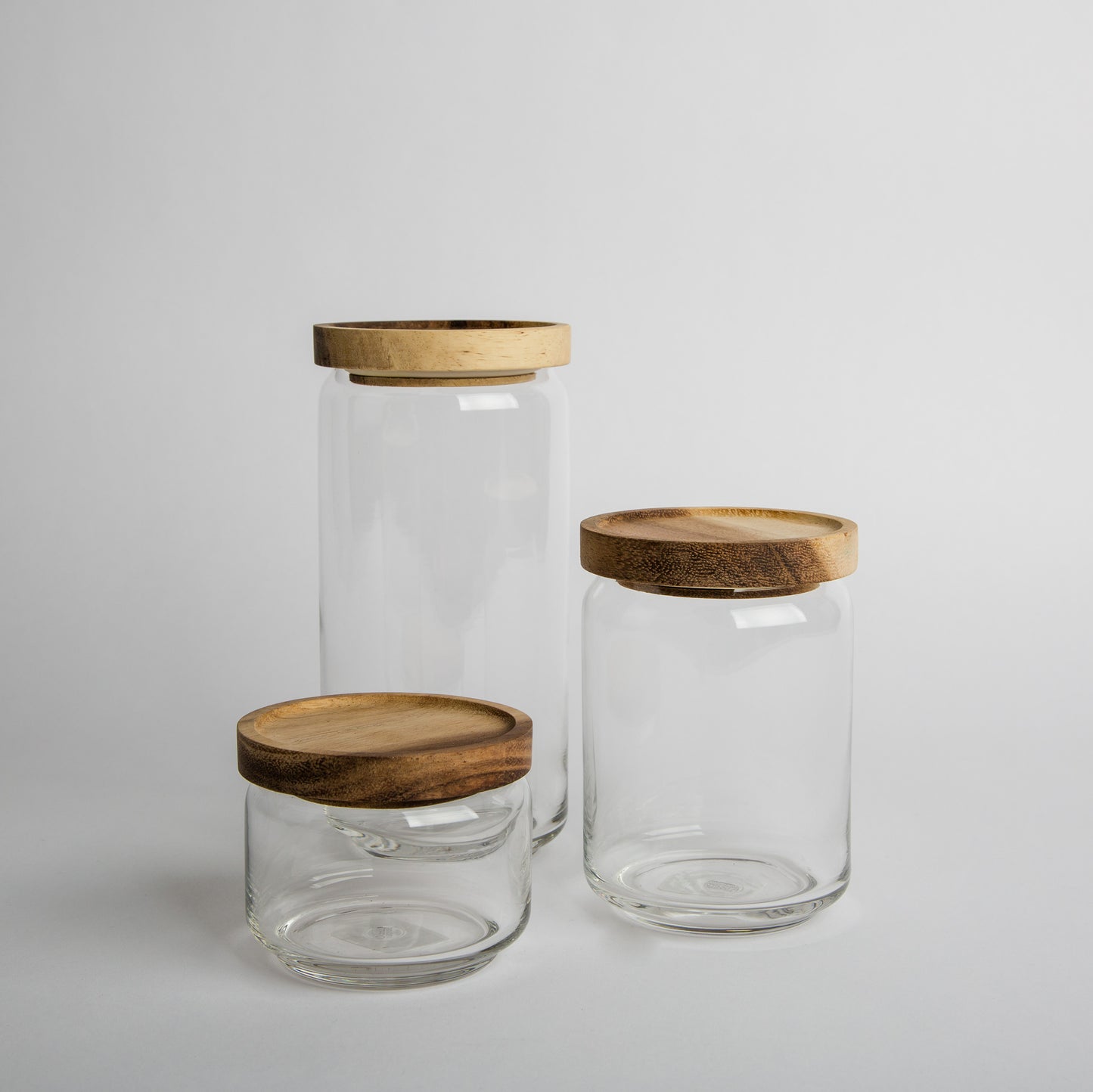 Glass Canister with Acacia Lid (Sm)