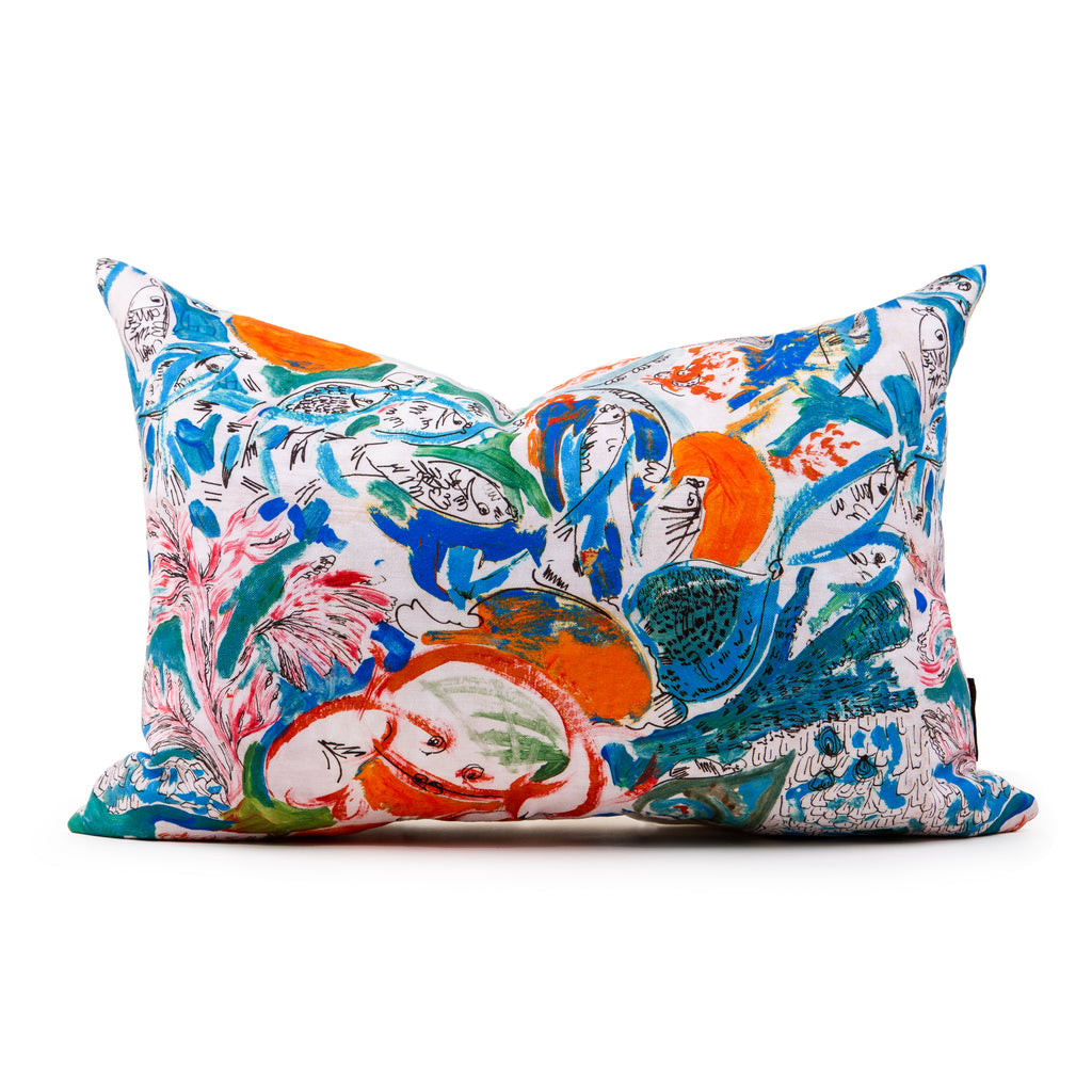 Fidji Orange Lumbar Pillow — Maison Midi