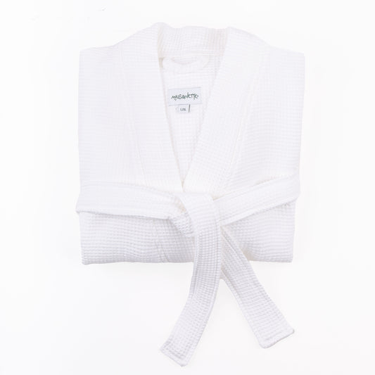 White Cotton Kimono Robe (L/XL)