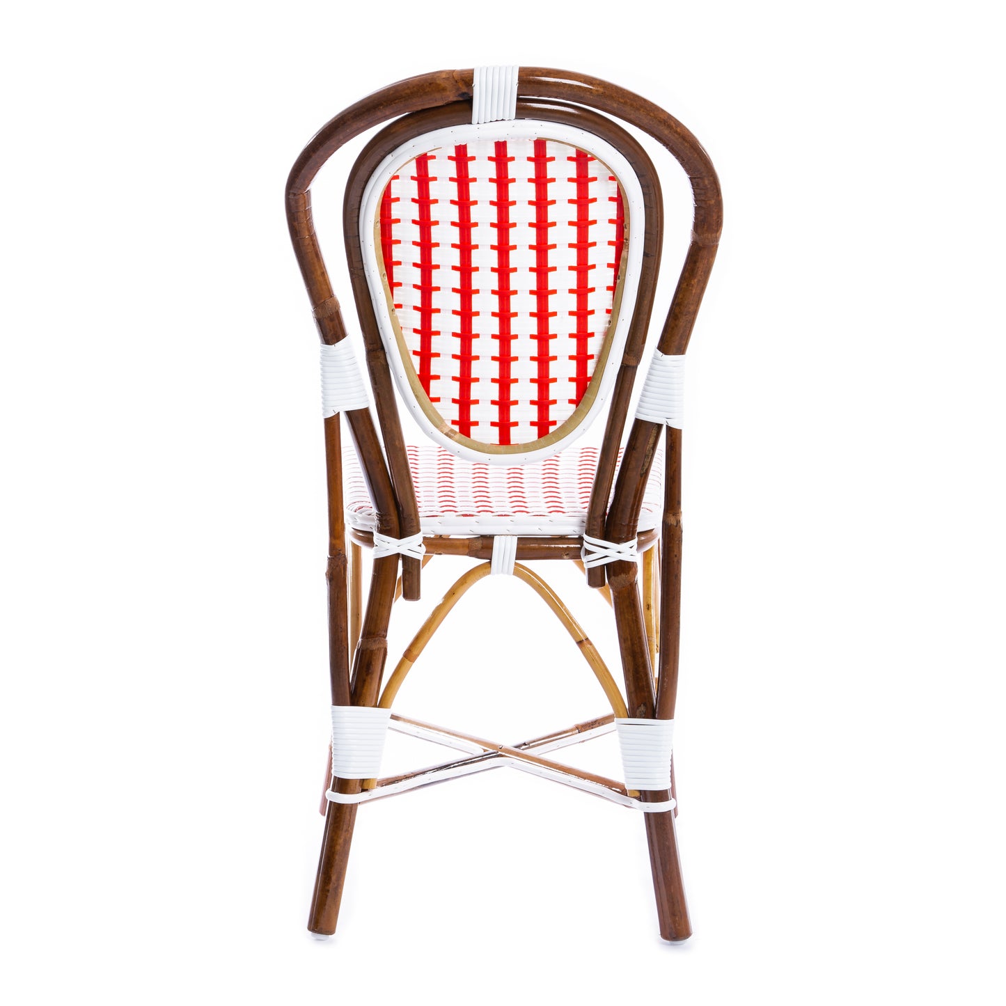 White and Red Mediterranean Bistro Chair (19 Ligne)