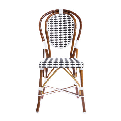 White Black Grey Mediterranean Bistro Chair (39)